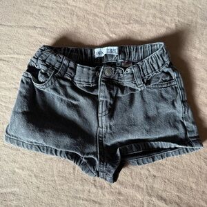 Zara Sz 18-24 months Black Denim Jean Shorts